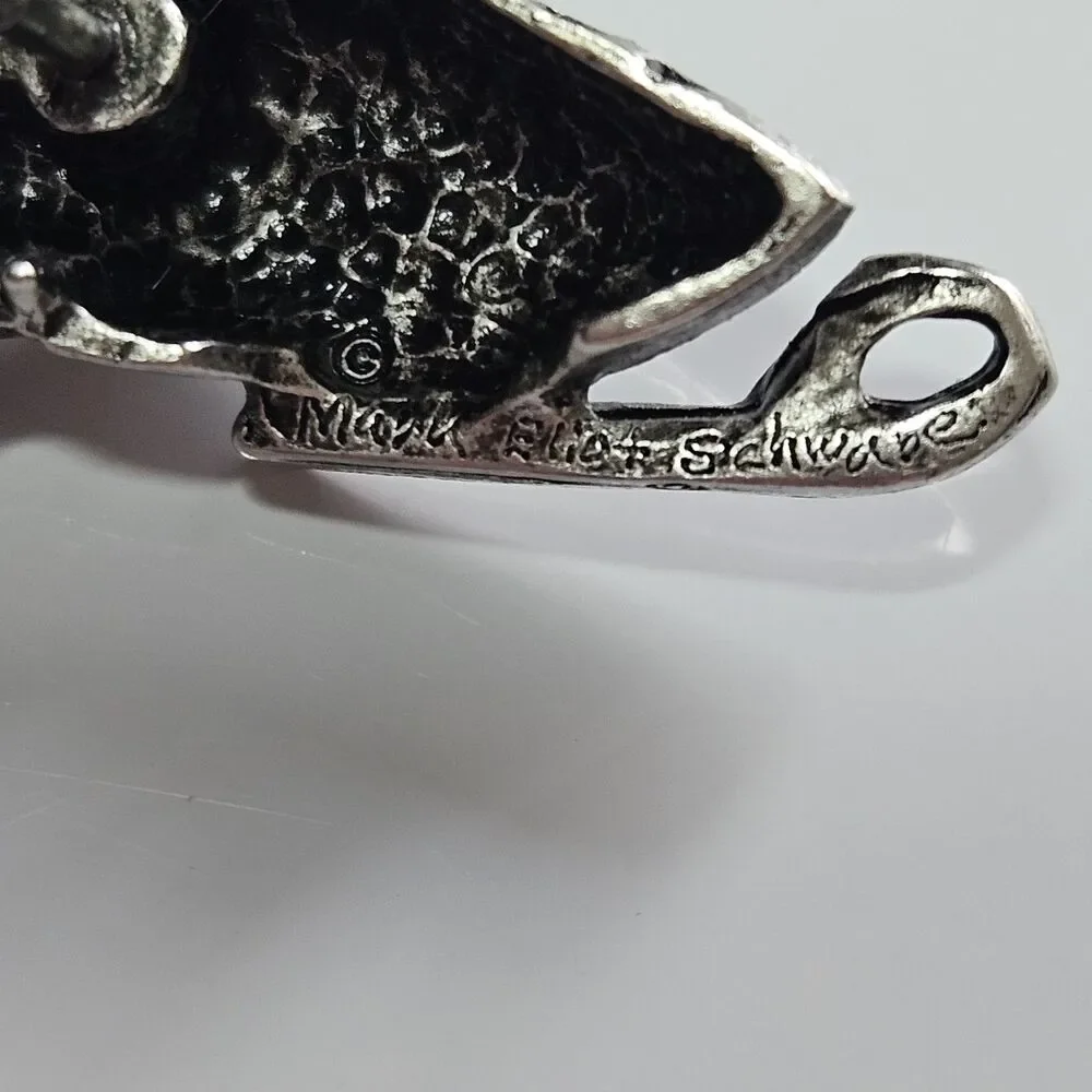 The Mountain Stuff Mark Eliot Schwabe Snowmobile Pin Silver Tone